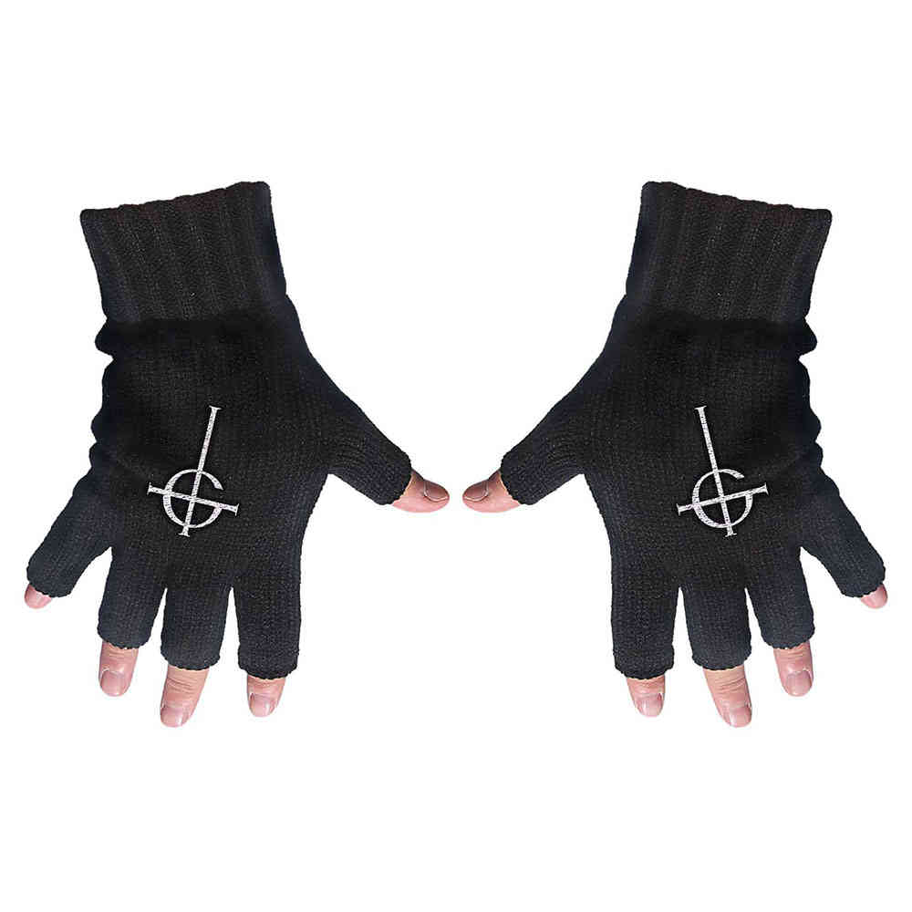 Ghost - Ghost Cross Fingerless gloves - Black